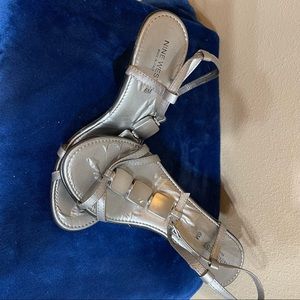 Nine West Silver Heels
